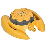 HOZELOCK - Sprinkler Rotating 79 m² : Small-area Base-mounted Spray Sprinkler (ø 10m), Ideal for Small Gardens: 8 Spray Patterns [2515P0000]