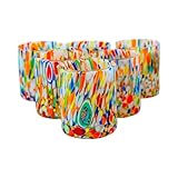 MurArt Murano Glasses Set of 6 Glasses 300 ml Tower Collection in Hand-Blown Glass in Handmade Processing Made in Italy