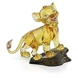 Swarovski The Lion King Simba Figurine, Gold-Tone Faceted Crystal, Part of the The Lion King Collection