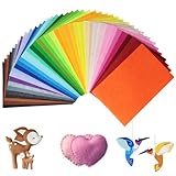 40pcs Felt Fabric Sheets -A4 Size Textile Fabrics DIY Craftwork, 40 Assorted Colors Used for Sewing and DIY Crafts,Christmas Ornament Crafts for Children Nonwoven