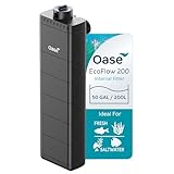 OASE EcoFlow 200 Internal Aquarium Filter, for Freshwater and Saltwater Tanks Up to 50 Gallons, Quiet, Customizable Water Flow, Multi-Stage Filtration