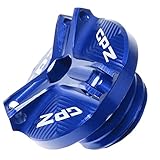 Fluid Tank part Motorcycle Engine Oil Filter Cup Plug Cover Screws For KAWASAKI GPz 500S 900R GPz1100 1990-2009 2008 2007 2006 2005 2004 2003(Blue)