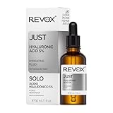 REVOX B77 - Just Hyaluronic Acid 5%, 30 ml, Hyaluronic Acid Serum, Moisturizing Fluid for Face and Neck, Hydrates, Smooths and Softens Skin, Fights Wrinkles, Lightweight, Fast-Absorbing Formula