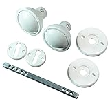 Pair of White Plastic Rim 60mm Mortice Door Knobs | Ideal for Sheds & Garages