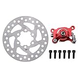 WOOSTAR Brake Caliper with 120mm Disc Brake Rotor Replacement for MBX10 MBX11 47cc 49cc E-Bike Mountain Bike Sport Bike Pocket Bike Go Kart Moped Scooter