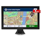 Sat Nav for Car/Truck, 9 inch Touchscreen GPS Navigation, With 2025 UK Europe Map, Lifetime Free Updates, Real Voice Turn Direction Guidance, Speed Camera Alert