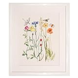 Thea Gouverneur - Counted Cross Stitch Kit - Wildflowers - Linen - 32 Count - Embroidery Kit for Adults - DMC Embroidery Threads and Other Cross Stitch Supplies Included - 577
