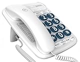 BT Big Button 200 Corded Landline House Phone, Home Phone, Elderley Friendly Big Buttons, Hearing Aid Compatible, Amplified Speech, Handsfree