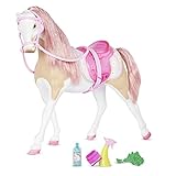 Glitter Girls – 14-Inch Toy Horse – Bonnie – Pink Mane & Tail with Silver Hair Tinsels – Removable Saddle, Floral Blanket & Grooming Set – Doll Horse Accessories – Toys for Boys & Girls 3+ Years