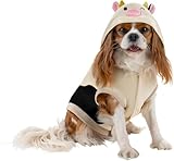 Squishmallows Original Connor The Cow Pet Hoodie - Ultrasoft Official Jazwares Pets Apparel (X-Large) Multicolor