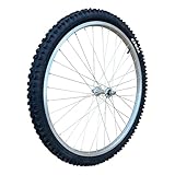 Baldy's 26" Silver Alloy Front Mountain Bike Wheel + Tyre & Tube