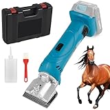 Cordless Horse Clippers Compatible with Makita 18V Battery, Quiet Horse Clippers Cordless Grooming Kit for Thick Hair, Heavy Duty Hor-se Grooming Clip-pers, Professional Hor-se Grooming Kit for Thick