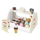 Melissa & Doug Wooden Ice Cream Set, Ice Cream Toy for Girls and Boys Age 3+, Pretend Play Food Toddler Toys, Toy Shop & Wooden Food for Role Play Kids Toy Food Gift for 3 Year Old Boy or Girl