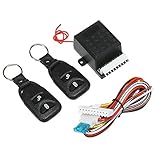Shkalacar Keyless Entry Car Alarm System Auto Remote Central Locking Kit Door Lock with 2 Remote Control 12V