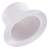 GALPADA Miniature Top Hat for DIY Craft Projects Sturdy Cloth Festival Hat Classic White Snowman Accessory Decoration and Handmade Friendly