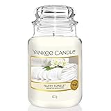 Yankee Candle Scented Candle | Fluffy Towels Large Jar Candle | Burn Time: up to 150 Hours