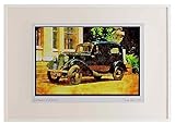 British UK Cars 354065 - Morris Eight, Series 1 Saloon, 1936 A3 Picture Frame Limited Edition A4
