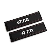 DYBFKX 2PCS Car Seat Belt Cover,for Alfa Brera GTA Giulietta Q2 Q4 Quadrifoglio serpenti TI Seat Belt Padding PU Leather Breathable Soft Comfort Adjustable Harness Pads Accessorie