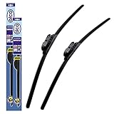 Fits VW Tiguan Models 2008 To 2015 Alca Germany Super Flat Wiper Blades Front Replacement Set 24"21" ASF2421TL