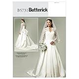 Butterick Patterns B5731 Size A5 6-8-10-12-14 Misses' Dress, Pack of 1, White