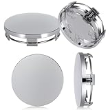 4Pcs Hub Centre Caps 60mm, Universal Wheel Hub Caps, Stable Car Wheel Center Hub Caps Replacement Compatible with VW and Audi Alloy Wheel, Silvery (OD 60mm ID 56mm)