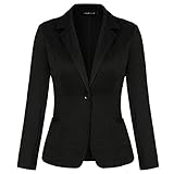 MINTLIMIT Women Clothing RS Womens Casual Basic Work Office Cardigan Tuxedo Blazer Jacket Open Front(Black,Size L)