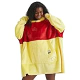 Skinnydip Winnie The Pooh Blanket Hoodie - One Size Fits All - Ultra-Soft, Wearable, Cozy Lounge Wear