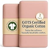 GOTS Certified Organic Next to Me Crib Sheets – Ultra-Soft 200 GSM Organic Turkish Cotton – Luxurious, Breathable & Temperature Regulating Baby Fitted Sheets – 51x85 cm For Cot & Bassinet Mattresses