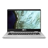 ASUS Chromebook C423 14.0" FHD NanoEdge -Display -with 180 Degree -Hinge Intel Celeron N3350 -Processor, 4GB -RAM, 64GB eMMC Storage, Silver, C423NA-IS44F