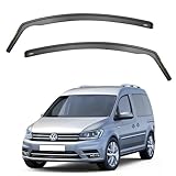 Ispeed Wind Deflectors For Volkswagen VW Caddy mk3 / mk4 2004-2020 2pc Set - Keep Your Car Ventilated in Rain - Reduce Wind Turbulence - Tinted In-Channel