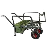 Actiaspet Fishing Trolley with Detachable Bag Green Heavy Duty PU Wheel 150kg Capacity