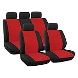 Xtremeauto Red and Black Sport Car Seat Cover Protectors - Cooper, One, Clubman, Countryman