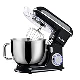 Aucma - Stand Mixer, 8.5QT 900W 6 Speed, Large Capacity Electric Kitchen Mixer with Dough Hook, Wire Whip and Whisk