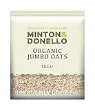Mintons Good Food Organic Jumbo Oats 1Kg Home Compostable Packaging - Eco Friendly - Plastic Free