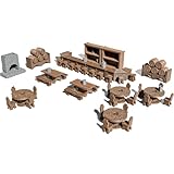 Tavern DND Terrain Set - Modular 70 Piece Tabletop Role-Playing Scenery - 28mm Scale, Includes Tavern Pieces & Accessories - Perfect for Dungeons & Dragons, Pathfinder, & RPG Tabletop Games