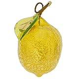 Glass Of Venice Murano Glass Italian Yellow and Gold Lemon Fruit Handmade Collectible Figurine for Kitchen Dining Room Home Decoration. Artisan Gift Made in Italy