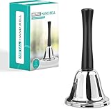 Hand Bell Elderly Butler Handle Call Bell Handheld Warehouse School Reception Wedding Events Hotel Dinner Counter Attention Loud Butler Service Christmas Santa Bells Xmas Accessory(1Pc)