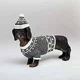 SHATCHI 20x14cm Dachshund Wiener Figurine Room Aesthetic Cute Dog Shaped Table Christmas Decorative Candle Gifts for Animal Lover, Wax, Black