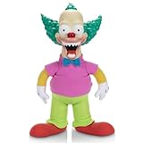 THE SIMPSONS Talking Krusty Doll Plush by Jakks Pacific, Stands 16" / 41cm Tall, Good and Evil Krusty Pull String Doll, From The Classic Treehouse of Horror III Episode, Perfect for Any Simpsons Fan