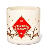 B&B Works 'Tis The Season 3-Wick Candle 14.5 oz / 411 g (Rich Red Apple, Sweet Cinnamon and Cedarwood)