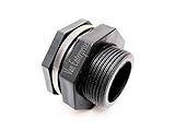 Van Enterprises 1" PRO SERIES HD Bulkhead [SOCKET ENDS] for Rain Barrels, Aquariums, Aquaponics, Water Tanks