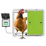 Omlet Automatic Chicken Coop Door Opener Operated by Light Sensor or Timer | Easy to Install, No Maintenance Required | Improves Coop Security and Insulation | Built-in Safety Sensors | Green