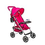 Chicco Ulala Playtime Pushchair | Childrens Stroller With Removable Play Tray | Childrens Baby Doll Stroller Toy Folding Travel System | Role Play Toy Dolls Buggy Pushchair | Ages 3+ (Pink)