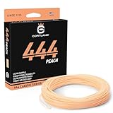 CORTLAND 444 Peach Fly Fishing Line with Front Welded Loop - 90 FT Durable Easy Casting Ultra Supple High Floating Classic Series Fly Rod Line for Freshwater, WF4F / Pack of 1