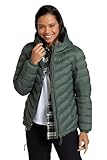 Mountain Warehouse Seasons Womens Padded Jacket - Water Resistant Coat, Puffer Jacket, Front Pockets, Adjustable Elastic Cuffs & Hood - For Autumn, Winter, Outdoors Light Khaki Women's Size 14