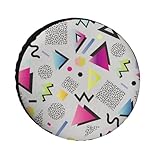 Vintage 80s Or 90s Fashion Style Spare Tire Covers, Wheel Protectors for Truck Camper Trailer SUV, Universal Waterproof Tire Cover 30inch