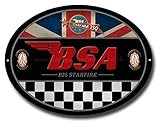 BSA B25 Starfire motorcycle quality metal sign. OFFICIALLY LICENSED B.S.A PRODUCT. © &™ BSA