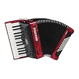 PIANO ACCORDONS HOHNER BRAVO II 48 RED A16532 SILENTKEY chromatic piano accordion