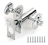 TERF® Heavy Duty Polished Chrome 60mm Thumb Turn Security Bolt Door Lock and Emergency Coin Release Thumb-Turn Privacy Door Lock with Fixing Screws for Toilet Bathroom - Pack of 1