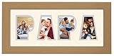 Papa Photo Frame Word Photo frame 1247-BB (Oak Finish Frame Cream Mount Grey Inside)